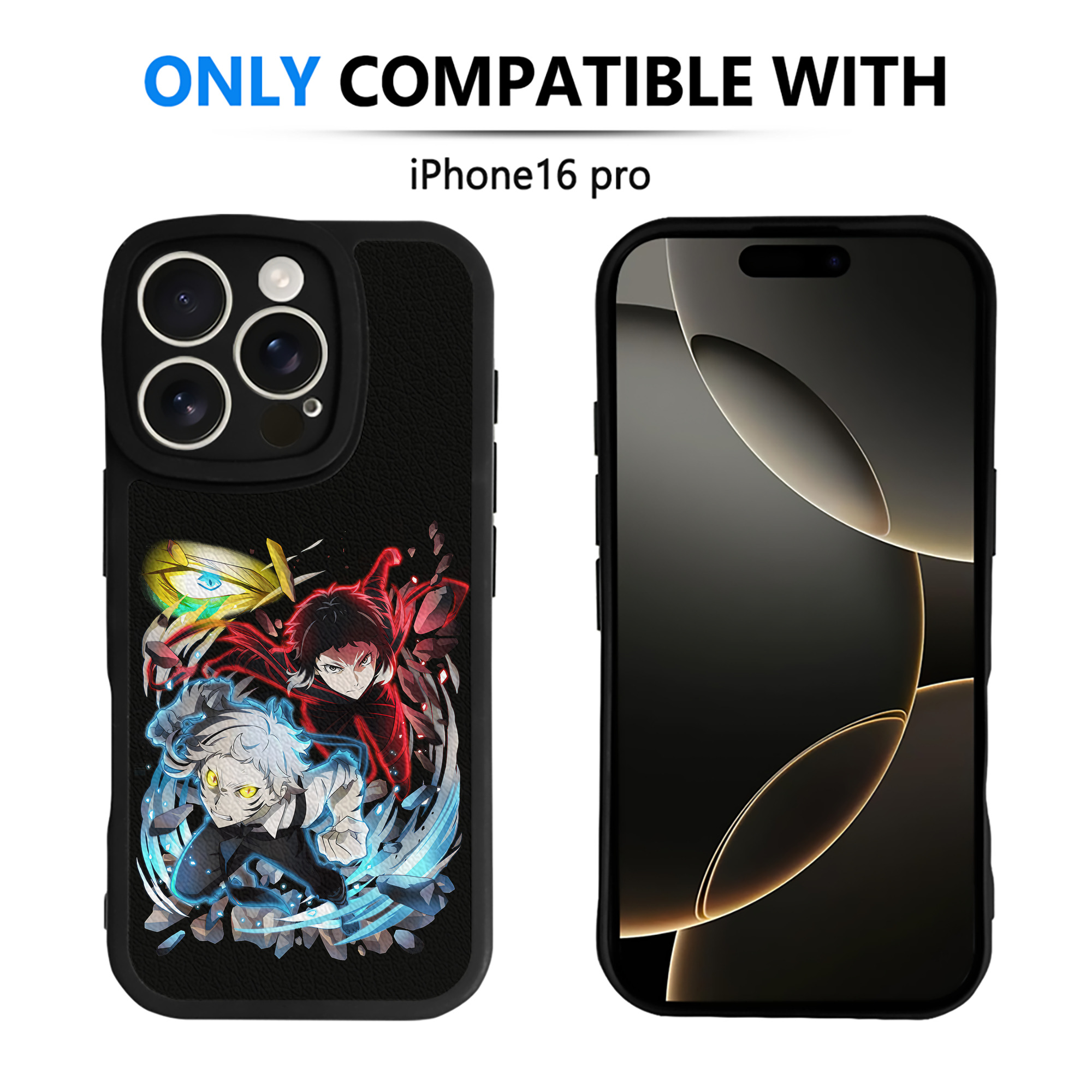 （画像用） 文豪ストレイドッグス Bungo Stray Dogs 【iPhone 16シリーズ対応】シリコンスマホケース（レザー調） 材質：シリコン